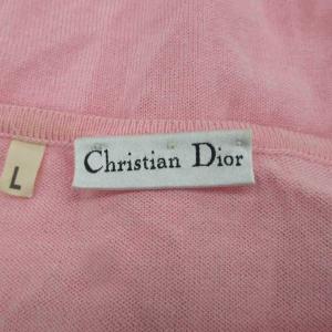 Christian Dior カットソー L ピンク 半袖 ロゴ刺繍 /SM26 ECD001