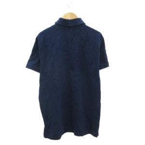 POLO RALPH LAUREN ポロシャツ 半袖 M 紺 ネイビー ビッグポニー ロゴ刺? /MA17 ECD001
