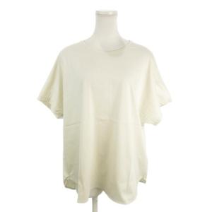 Tシャツ カットソー ラウンドネック 半袖 46 ベージュ アイボリー /MN12 ECD001
