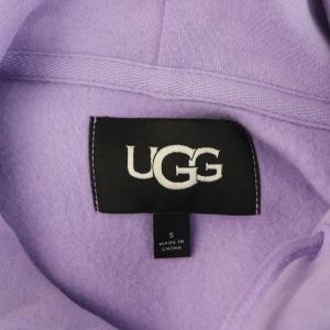 UGG レイ UGGフラッフ ロゴ フーディ プルオーバー パーカー 裏起毛 S ラベンダー /MY OS ECD001