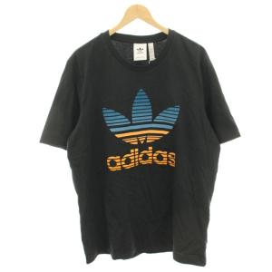 タグ付き TREFOIL OMBRE TEE Tシャツ カットソー トレフォイルロゴ 半袖 XO 黒 ブラック