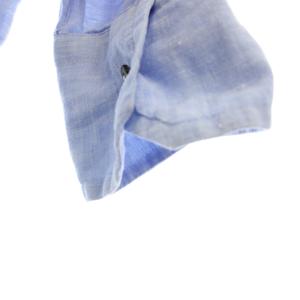 EPOCA UOMO カジュアルシャツ 麻 リネン 長袖 46 青 ブルー M1M08-356-27 /HN ECD001