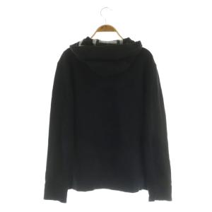 BURBERRY BLACK LABEL スウェットパーカー ジップアップ コットン 3 ブラック ネイビー /MY OS ECD001
