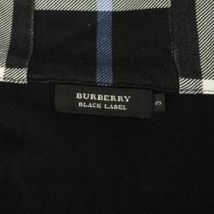 BURBERRY BLACK LABEL スウェットパーカー ジップアップ コットン 3 ブラック ネイビー /MY OS ECD001