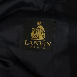 LANVIN テーラードジャケット ダブル ウール R50-46 ネイビー /MY OS ECD001