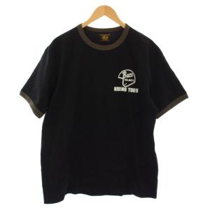 Tシャツ カットソー 半袖 ロゴ プリント XL 黒 /BM ECD001