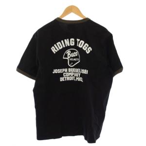 THE REAL McCOY'S Tシャツ カットソー 半袖 ロゴ プリント XL 黒 /BM ECD001