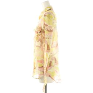 Emilio Pucci シャツ 総柄 長袖 I42 イエロー ピンク /HK ECD001