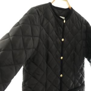 Traditional Weatherwear コート ノーカラー ロング 中綿 34 ブラック /HK ECD001