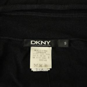 DKNY ボタンレスカーディガン シルク S 紺 ネイビー /SS OS ECC001