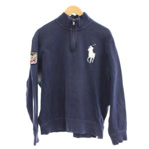 トレーナー L 紺 ネイビー ハーフジップ 長袖 ロゴ刺繍 /GP ECC001