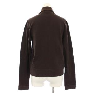 DIESEL カットソー ジップアップ 長袖 ストレッチ ウール混 S 茶 ブラウン /BB ECC001