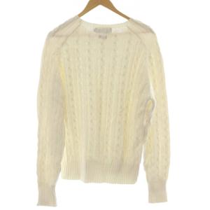Polo by Ralph Lauren ニット セーター L 白 ケーブル編み ラウンドネック 長袖 /DU ECD001