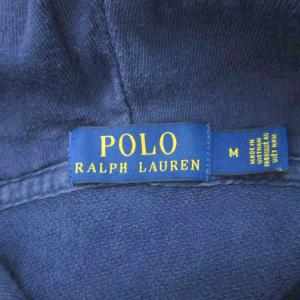 POLO RALPH LAUREN ジャケット パーカー ミドル丈 ジップアップ ロゴ刺繍 M 紺 /SY65 ECD001