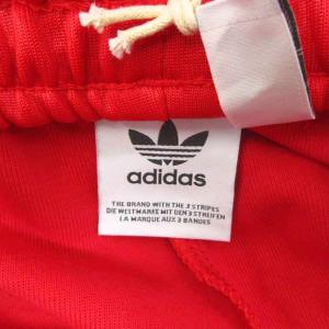 adidas Originals ジャージ ワイドパンツ イージー ロング丈 ロゴ ライン  L 赤 レッド /HO68 ECD001