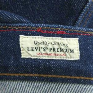 Levis PReMIUM デニムパンツ ジーンズ スリム アンクル丈 W34 L32 紺 ネイビー ボタンフライ /HO51 ECD001