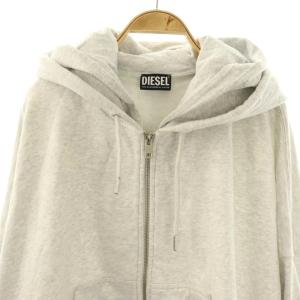 DIESEL パーカー ダブルフード  XS グレー 長袖 ドローコード付き ジップアップ /GP ECD001