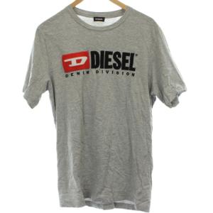 Tシャツ カットソー M グレー ロゴ ラウンドネック 半袖 /GG ECD001