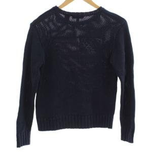 Polo by Ralph Lauren ニット セーター S 紺 ネイビー 長袖 アメリカ国旗柄 ラウンドネック /GG ECD001