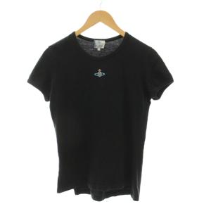 Tシャツ カットソー 半袖 オーブ ロゴ刺繍 S ブラック /YM ECD001