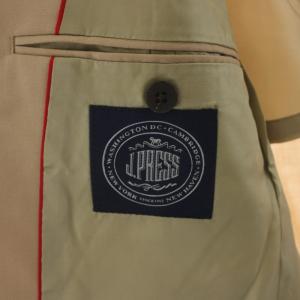 J.PRESS テーラードジャケット シングル 金ボタン ウール C90-W78-T165 A4 ベージュ 021-5-CBZ-OV