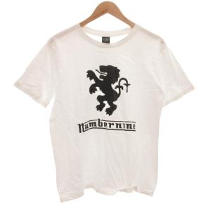 クルーネックTシャツ 半袖 ミドル ハーフ丈 ロゴプリント 3 白 ホワイト /ML ECD001