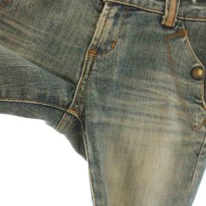 BURBERRY BLUE LABEL デニムパンツ ジーンズ ダメージ加工 23 ブルー /YM ECD001