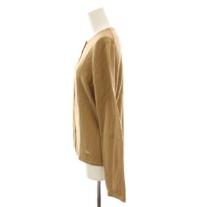 BURBERRY LONDON カーディガン ニット クルーネック 長袖 L 茶色 ベージュ /YM ECD001