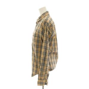 BURBERRY LONDON シャツ ブラウス ノバチェック 長袖 M ベージュ 黒 赤 /YM ECD001
