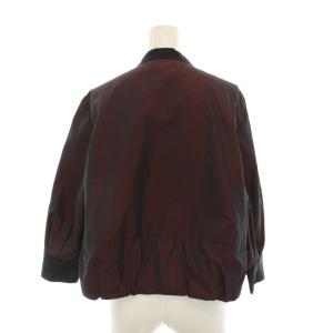 LANVIN COLLECTION ジャケット ブルゾン ジップアップ 38 ボルドー 黒 /YM ECD001