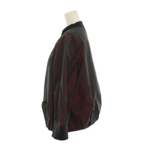 LANVIN COLLECTION ジャケット ブルゾン ジップアップ 38 ボルドー 黒 /YM ECD001