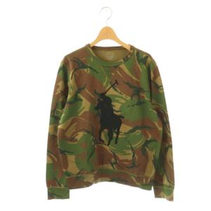Tシャツ 170/92A カーキ カモフラージュ柄 ビックロゴ クルーネック 長袖 710795602001