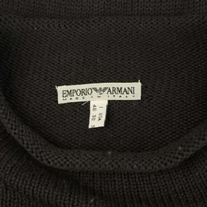 EMPORIO ARMANI ニット セーター 長袖 モックネック I46 チャコールグレー /MY OS ECD001