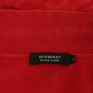 BURBERRY BLACK LABEL ボーダーポロシャツ 半袖 3 レッド /MY OS ECD001