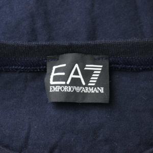 EMPORIO ARMANI Tシャツ カットソー M 紺 ネイビー 長袖 ラウンドネック ロゴプリント /GG ECD001