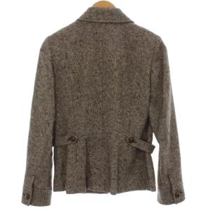 MICHAEL KORS ツイードジャケット 上着 4 ブラウン ジップアップ /GG ECD001