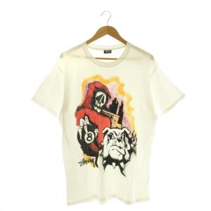 Tシャツ カットソー 半袖 プリント L ホワイト /DF ECD001