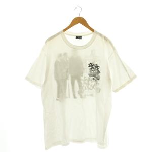 STUSSY Tシャツ カットソー プリント L ホワイト /DF ECD001