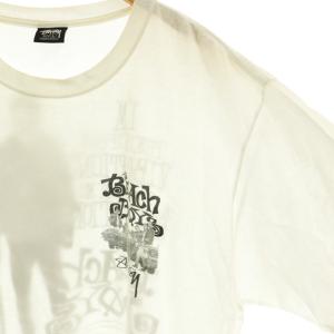 STUSSY Tシャツ カットソー プリント L ホワイト /DF ECD001