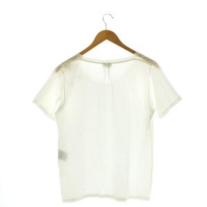 SAINT LAURENT PARIS Tシャツ カットソー ビジュー L ホワイト /DF ECD001