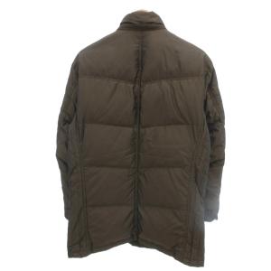 The Scotch House 美品 ダウンコート L カーキ スタンドカラー チェック柄裏地 ジップアップ ミドル ハーフ丈 /HW