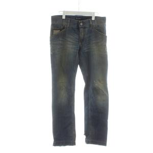 14CLASSIC デニムパンツ ジーンズ ジーパン Gパン ジッパーフライ ダメージ加工 46 青 ブルー