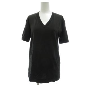 Tシャツ 44 黒 ブラック Vネック 半袖 無地 /SC ECA001