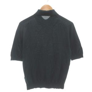 JOHN SMEDLEY ニットポロシャツ 半袖 無地 S ダークグリーン /YJ ECA001