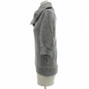Yohji Yamamoto ニット セーター ウール 2 グレー 無地 オフタートルネック 七分袖 ショート ハーフ丈 /ML ECA001