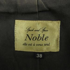 Noble ライダースジャケット レザージャケット 革ジャン シングル ミドル丈 38 黒 ブラック ダブルジップ