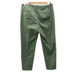 theory luxe テーパードパンツ スラックスパンツ アンクル丈 無地 大きいサイズ 44 カーキ /SY51 ECA002