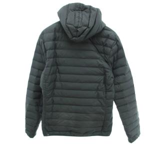 adidas ダウンパーカー ジャケット 2XL ダークグレー フード ジップアップ ロゴプリント/HW ECA002