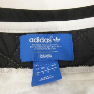 adidas Originals × RITAORA チュニック L 白 ホワイト 黒 ブラック Vネック 長袖 ロゴプリント /MN30