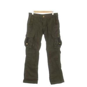 surplus カーゴパンツ M 30 緑 グリーン カーキ 無地 カーゴポケット スタッズ装飾 /AH26